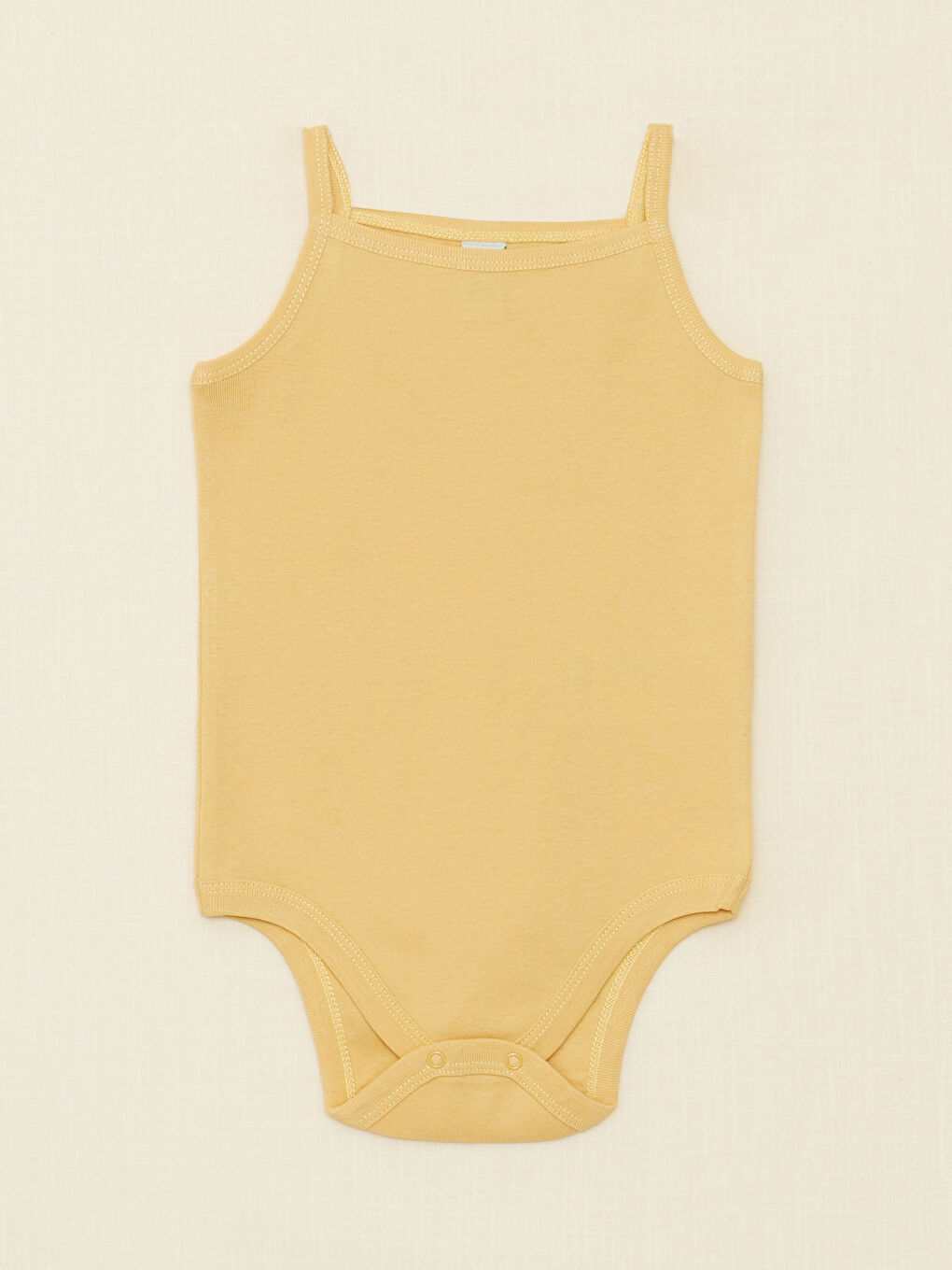 Square Collar Suspended Basic Cotton Baby Girl Body With Snap Button 3 Pcs-7