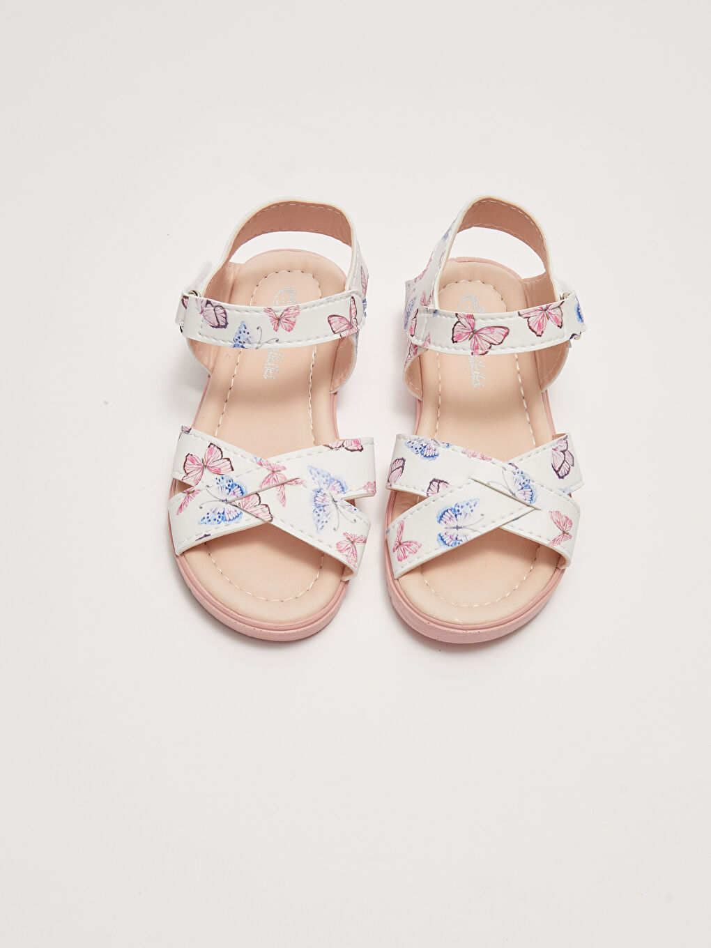 Printed Cross-Band Hook-and-loop Baby Girl Sandals-5