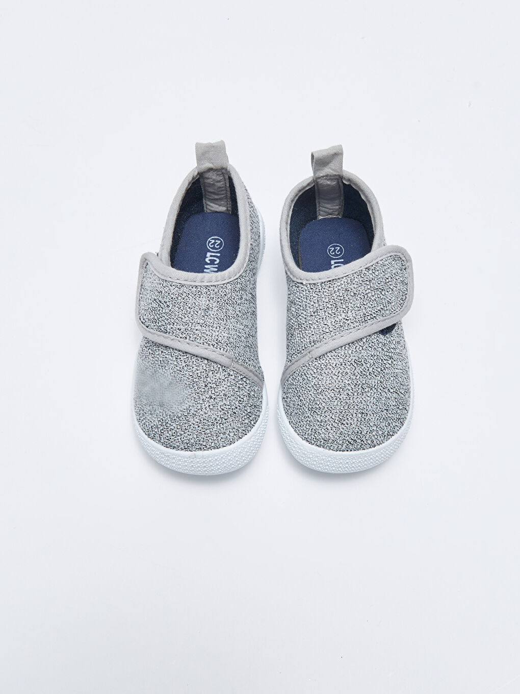 Gri Cırt Cırtlı Erkek Bebek Spor Ayakkabı-2