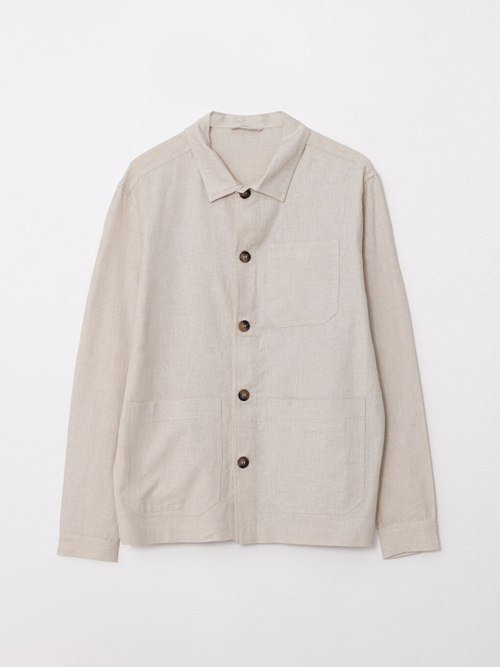 Slim Fit Collared Neck Men's Coat-5