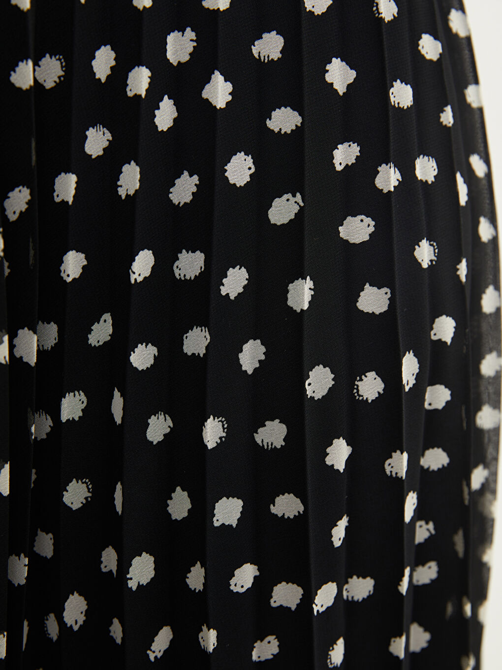 Elastic Waist Patterned Chiffon Fabric Women's Pleated Skirt -S2BB20Z8-LQJ