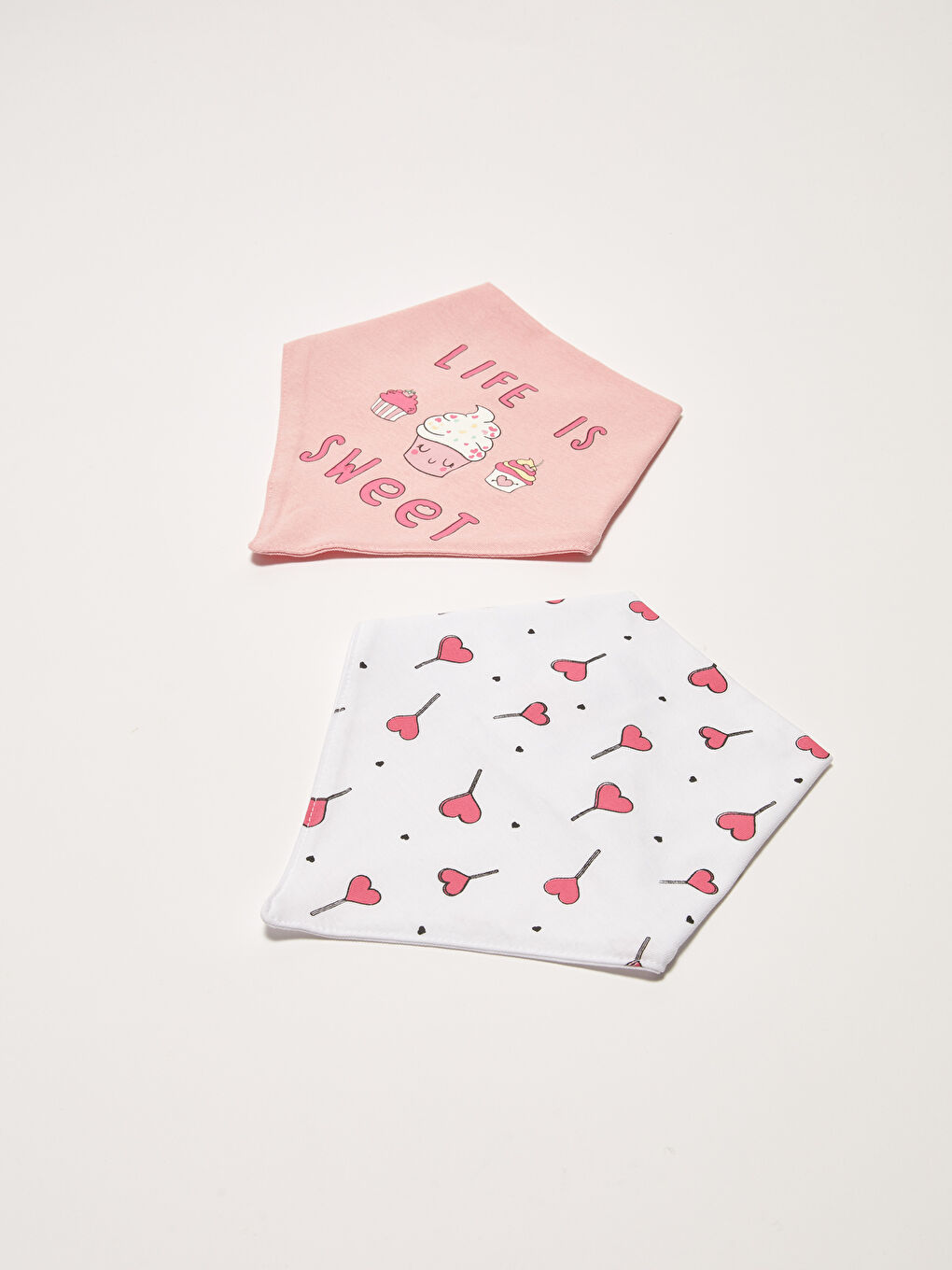 Упаковка нагрудников с принтом для девочек 2 шт-1