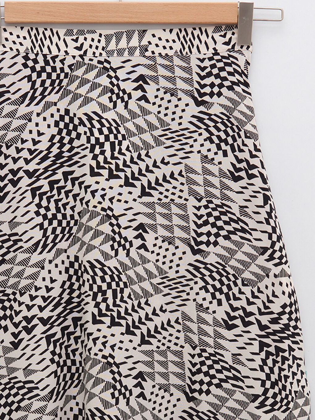 Suknja A forme sa elastičnim strukom, štampana, za žene, viskoza-7