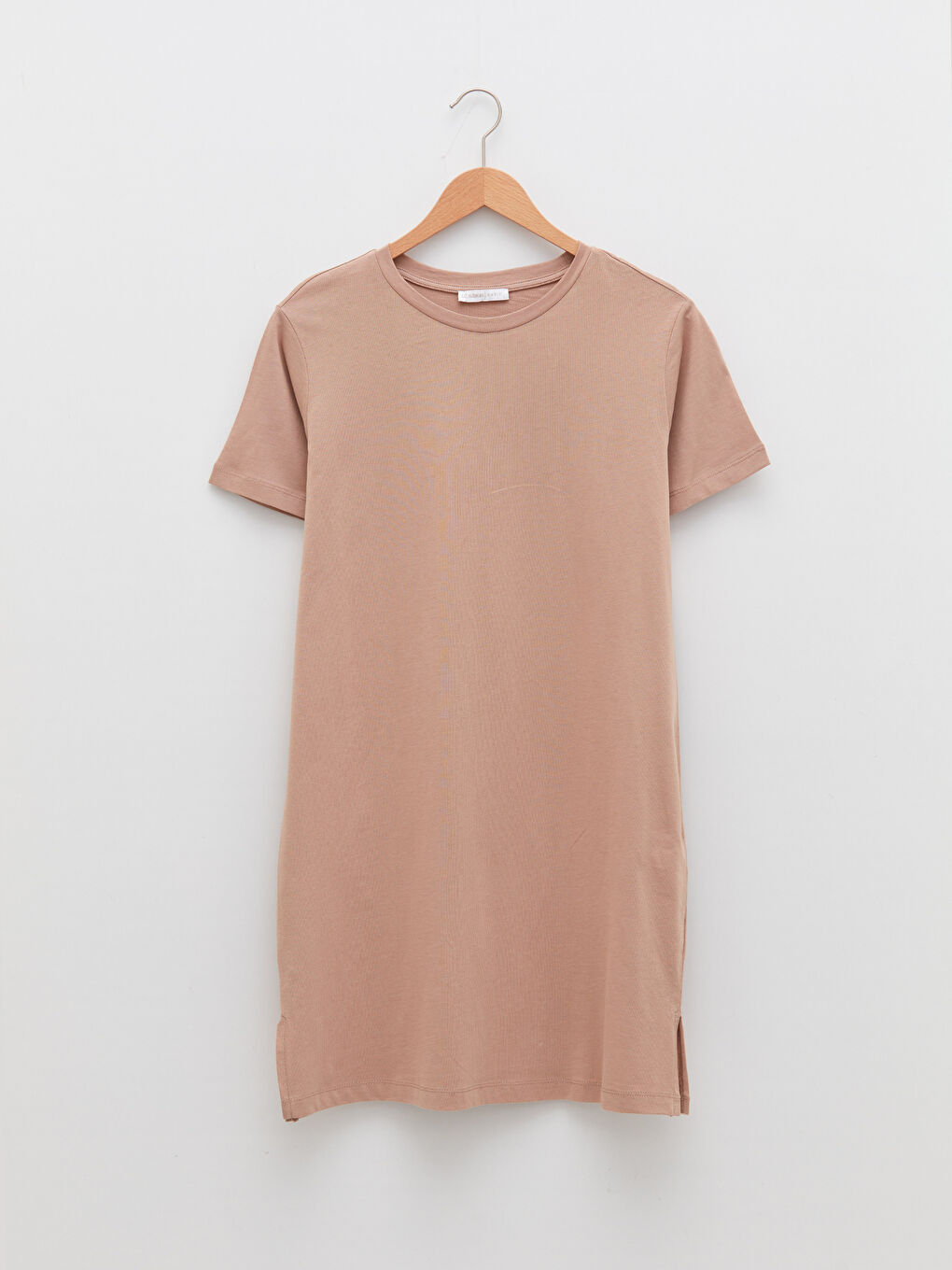 Crew Neck Straight Short Sleeve Cotton Women's T-Shirt-5