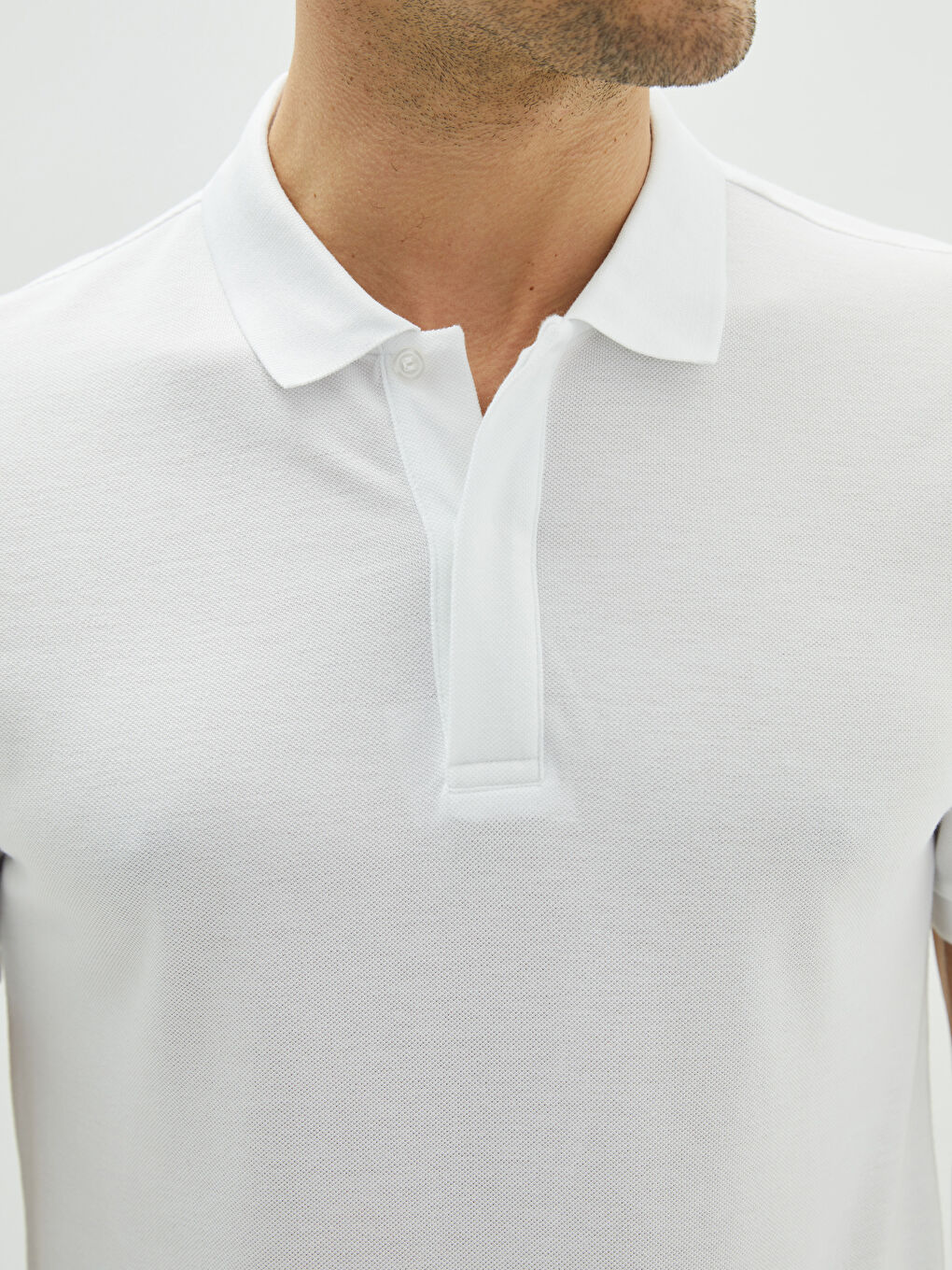 تي شيرت بياقة بولو كم قصير بيكيه للرجال-3