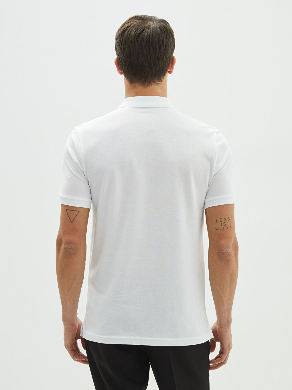 تي شيرت بياقة بولو كم قصير بيكيه للرجال-4