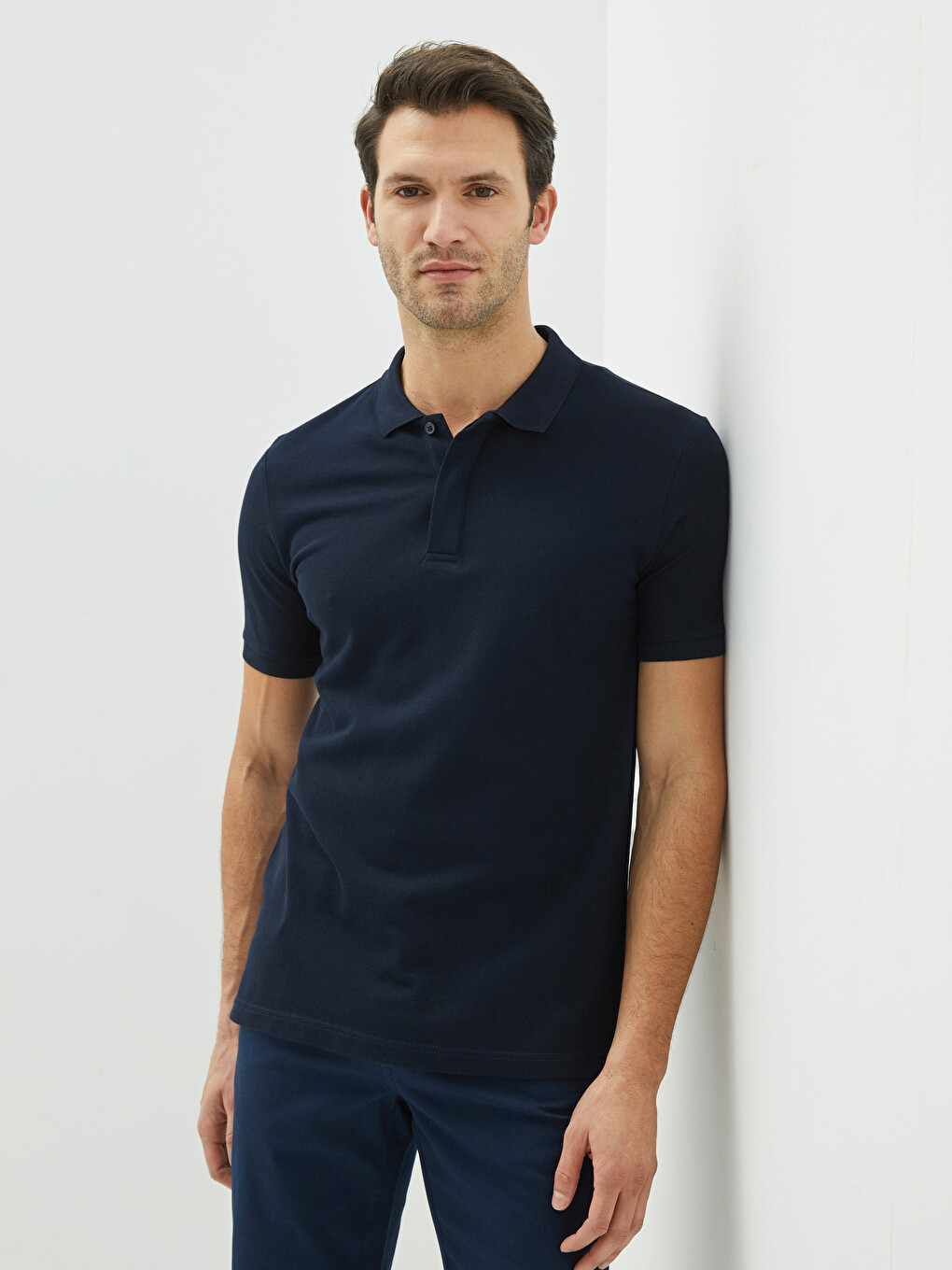 T-shirt En Piqué À Manches Courtes Et Col Polo Pour Homme