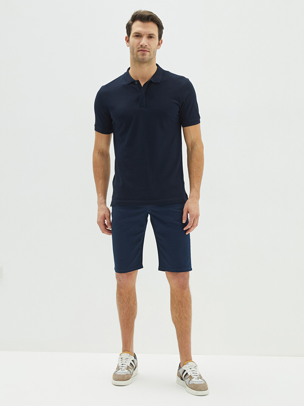 T-shirt En Piqué À Manches Courtes Et Col Polo Pour Homme-2