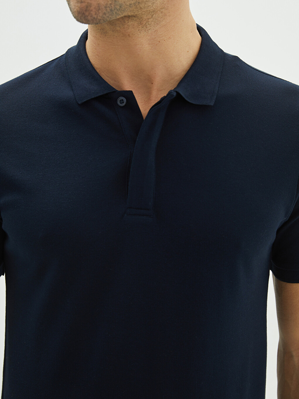 T-shirt En Piqué À Manches Courtes Et Col Polo Pour Homme-3