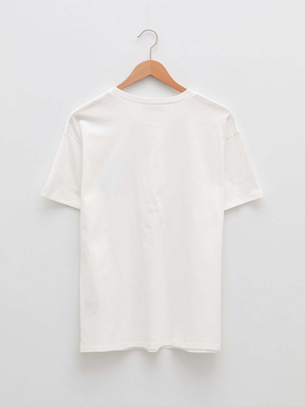 Crew Neck Printed Short Sleeve Cotton Women's T-shirt-6