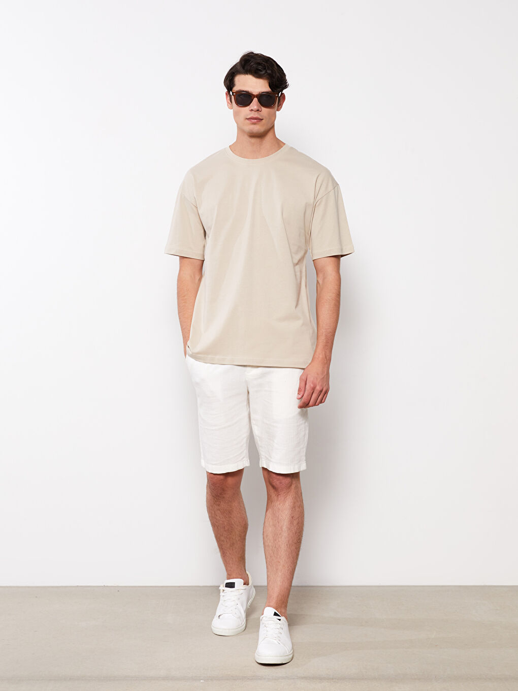 Oversize Crew Neck Short Sleeve Jersey Men's T-Shirt