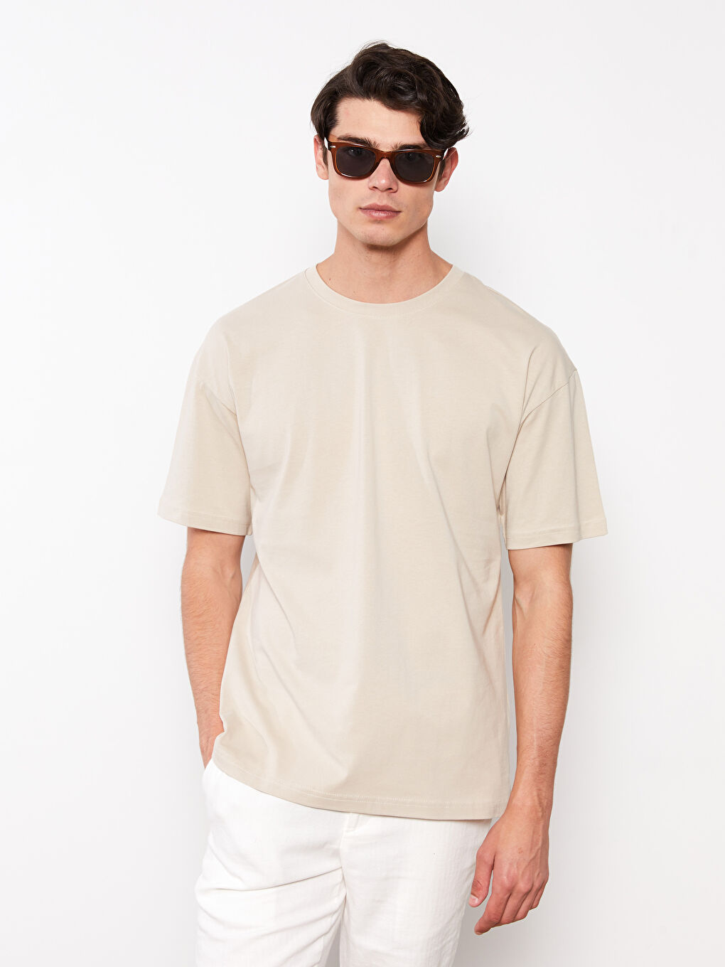 Oversize Crew Neck Short Sleeve Jersey Men's T-Shirt-2