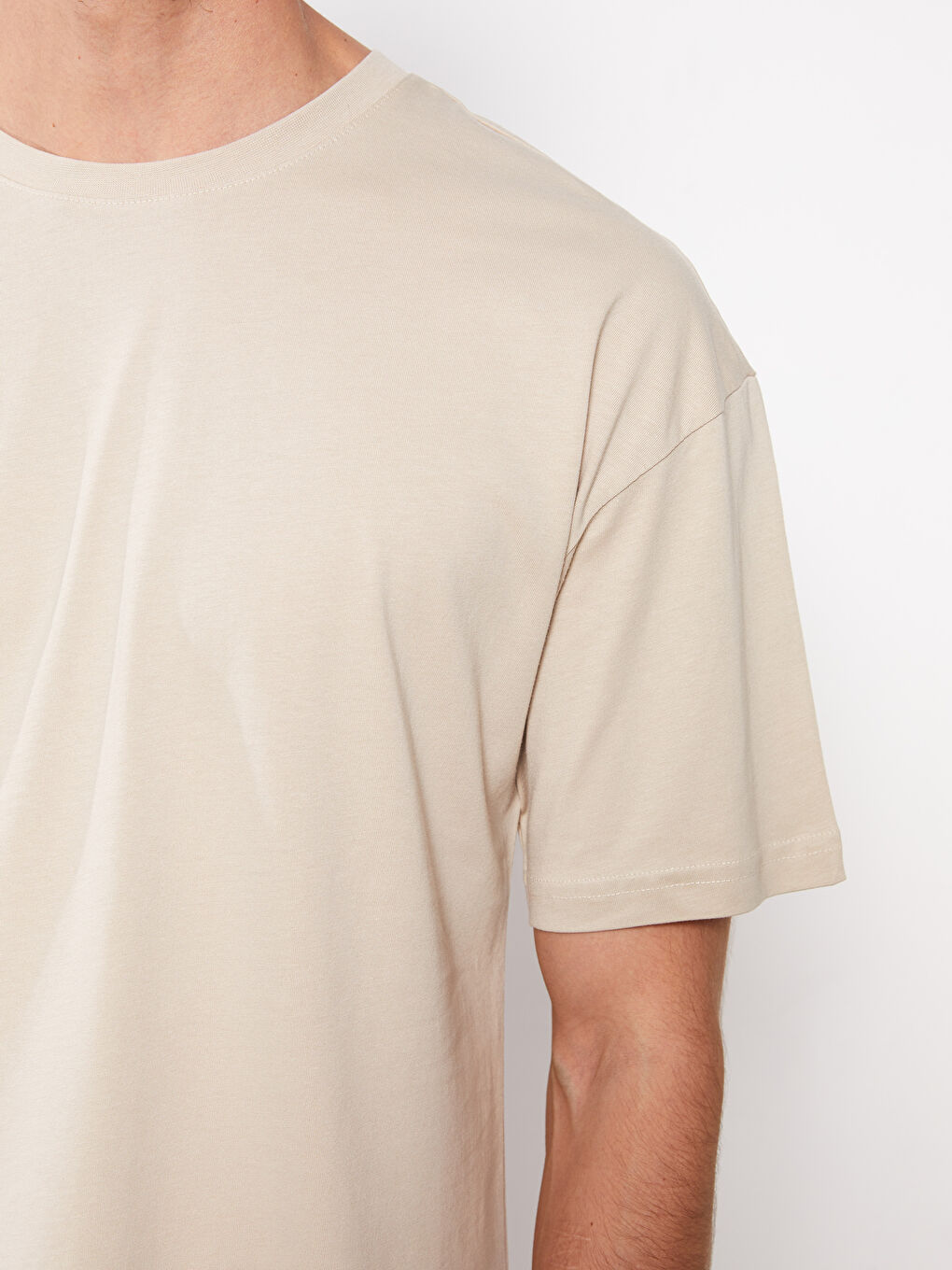 Oversize Crew Neck Short Sleeve Jersey Men's T-Shirt-3