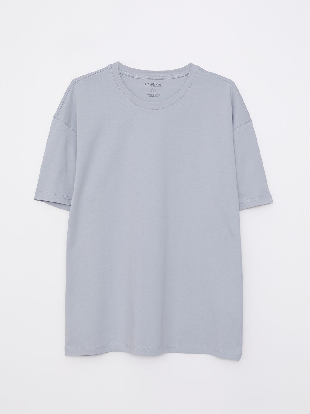 Овърсайз тениска с кръгло деколте и къс ръкав от джърси за мъже-5