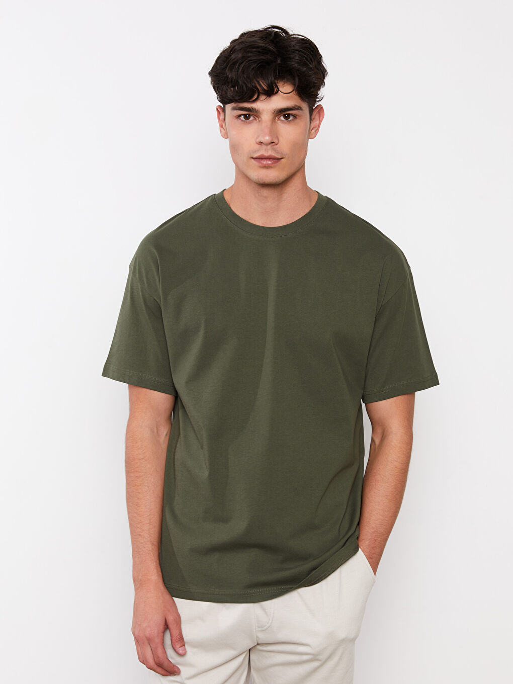 Oversize Crew Neck Short Sleeve Jersey Men's T-Shirt-1