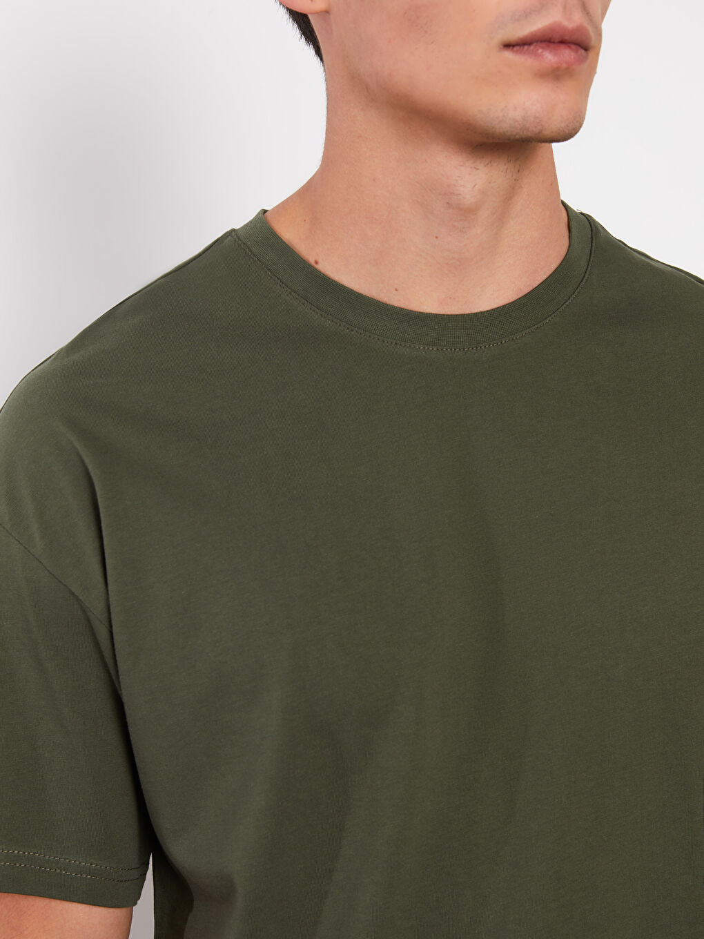 Oversize Crew Neck Short Sleeve Jersey Men's T-Shirt-3