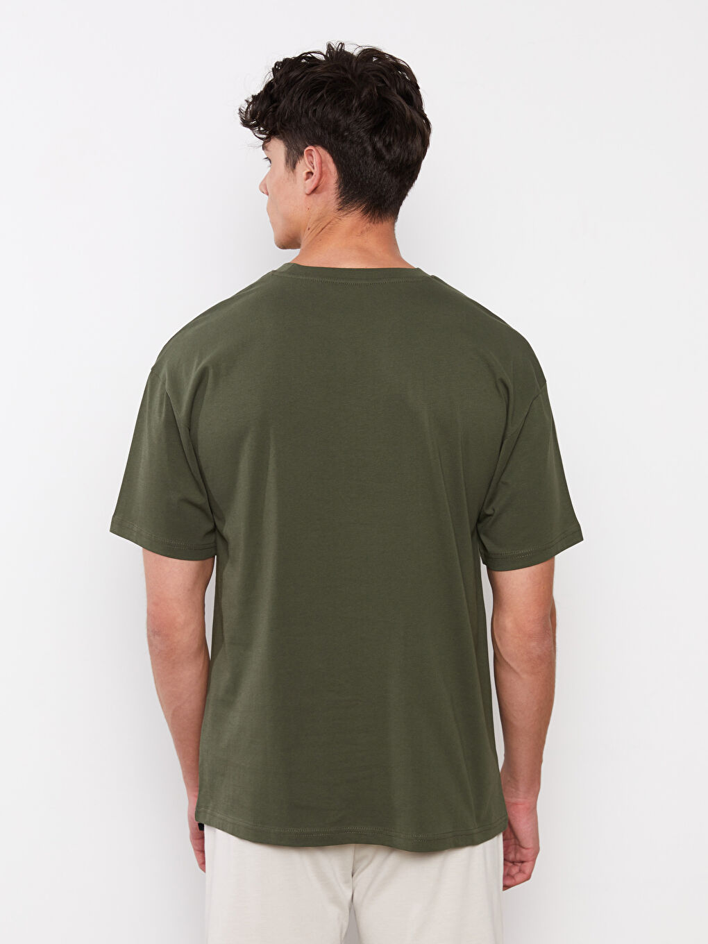 Oversize Crew Neck Short Sleeve Jersey Men's T-Shirt-4