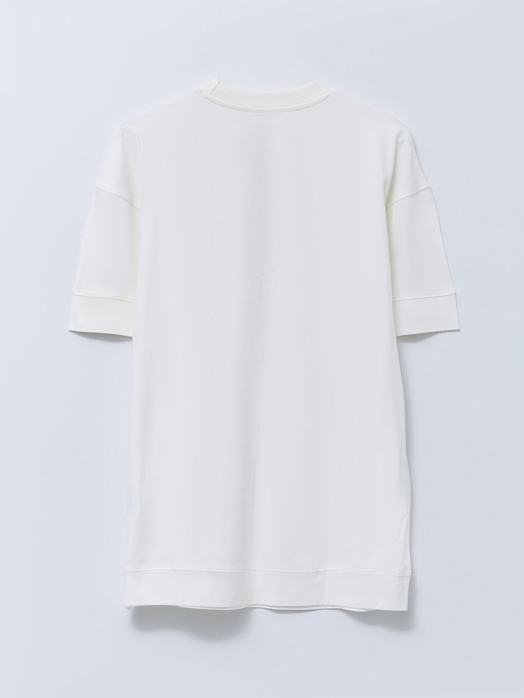 Crew Neck Printed Short Sleeve Cotton Women's Tunic-5