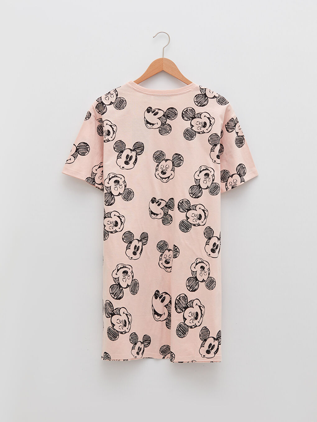 Crew Neck Mickey Mouse Printed Short Sleeve Women's Tunic-5