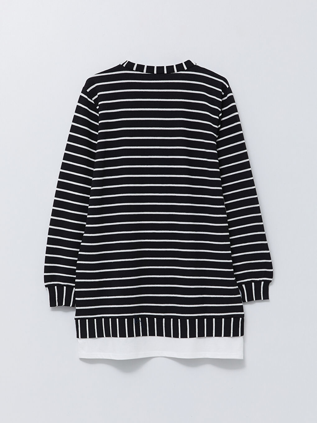 Crew Neck Striped Long Sleeve Women's Tunic-6