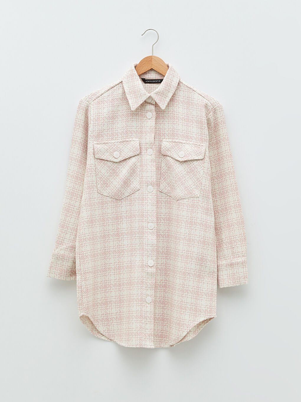 Tunică Cămașă Supradimensionată cu Mânecă Lungă în Carouri pentru Femei-4