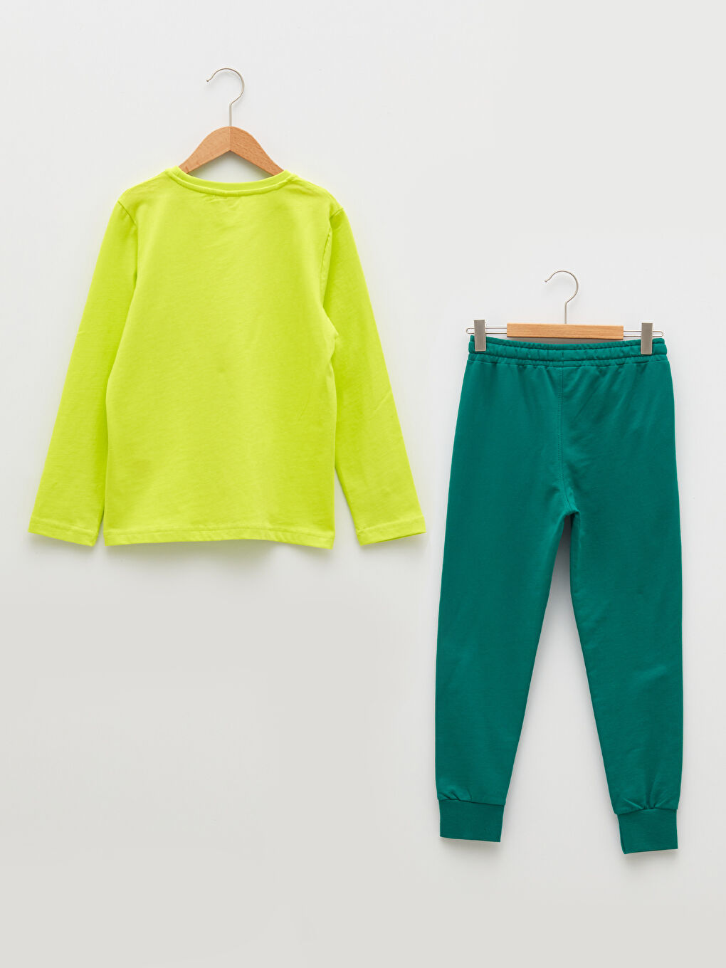 Crew Neck Printed Long Sleeve Boys' T-Shirt & Sweatpants-1