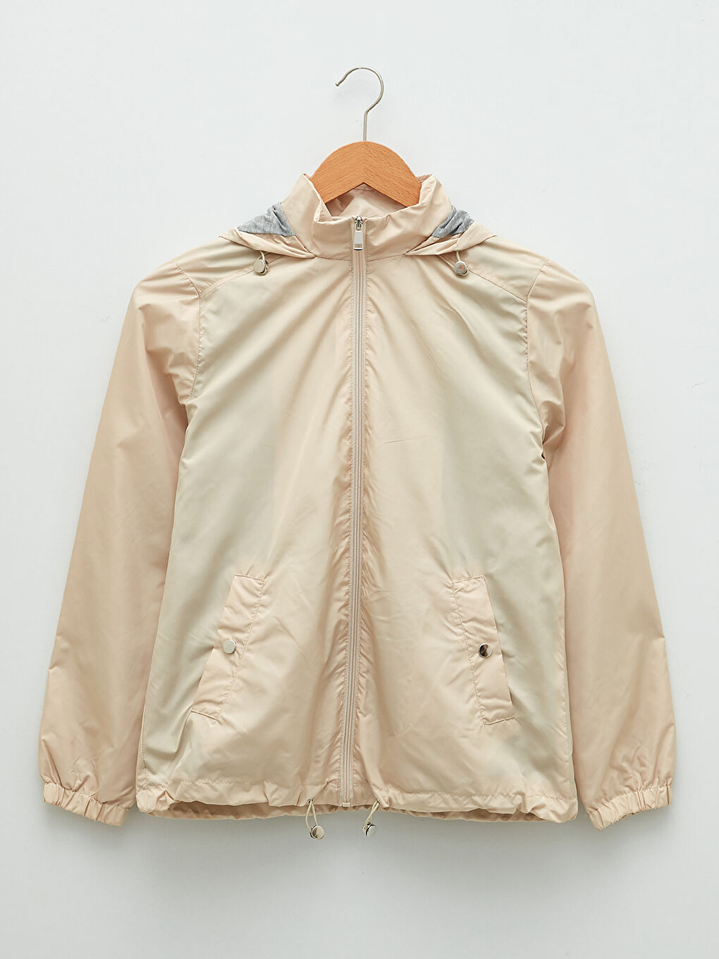 LCWAIKIKI Classic Hooded Straight Pocket Detailed Long Sleeve Women's Raincoat -S2BC71Z8-S36