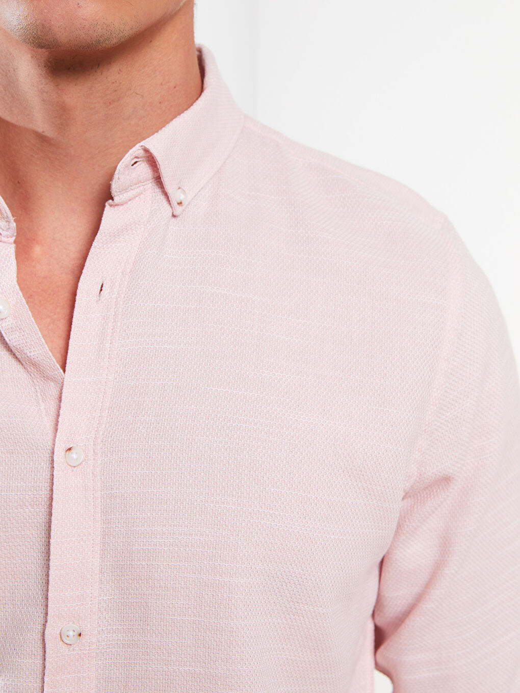 LCW Vision Pembe Slim Fit Uzun Kollu Erkek Gömlek - 3