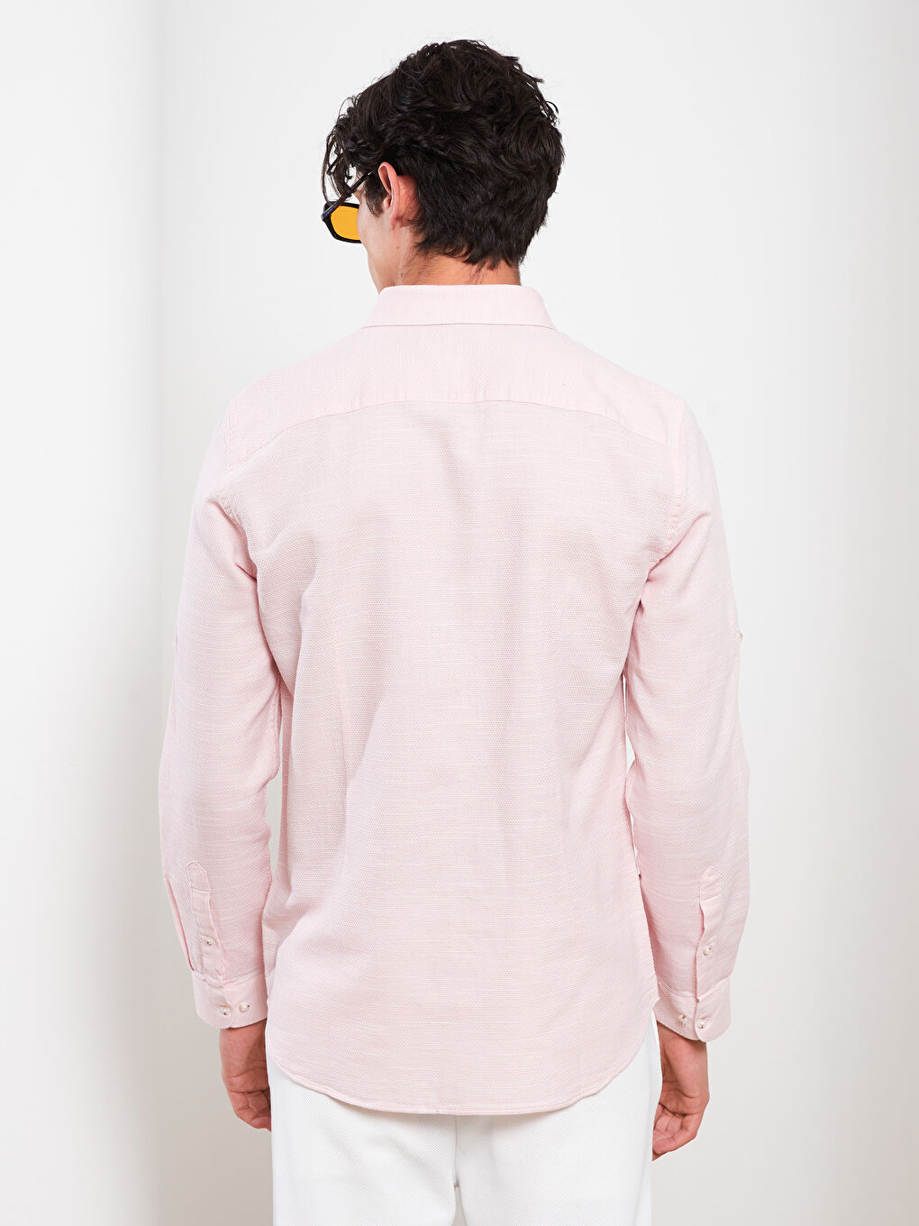 LCW Vision Pembe Slim Fit Uzun Kollu Erkek Gömlek - 4