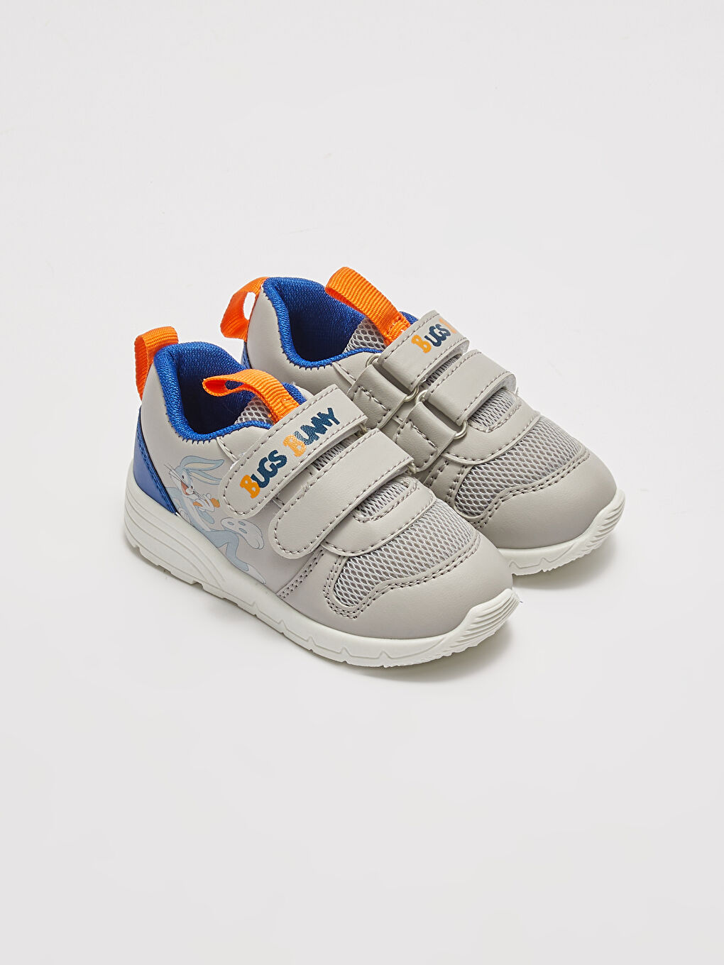 Gri Looney Tunes Lisanslı Cırt Cırtlı Erkek Bebek Spor Ayakkabı
