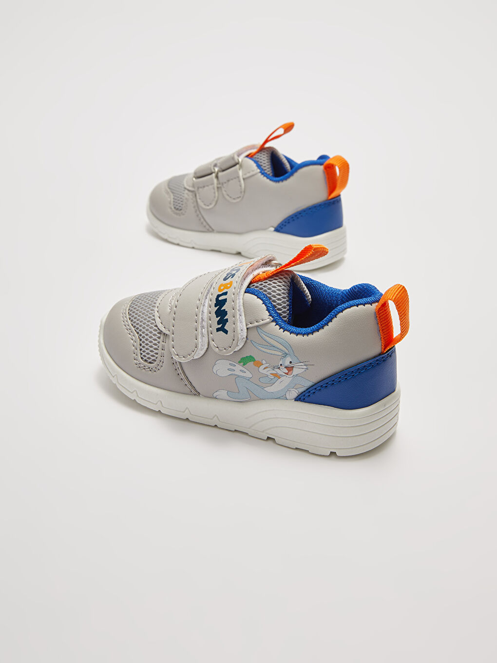 Gri Looney Tunes Lisanslı Cırt Cırtlı Erkek Bebek Spor Ayakkabı-4