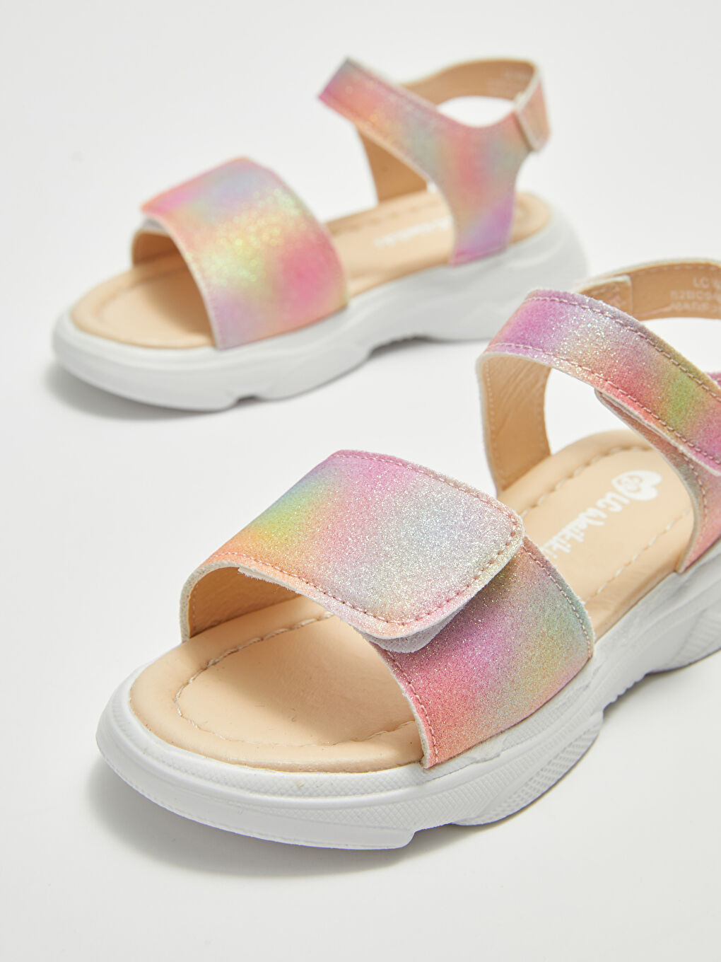 صنادل أطفال بنعل سميك وشريطين ڤيلكرو-2