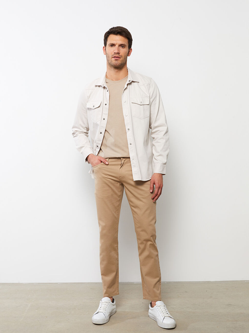 Slim Fit Gabardine Men's Chino Pants -S2BD35Z8-HZV