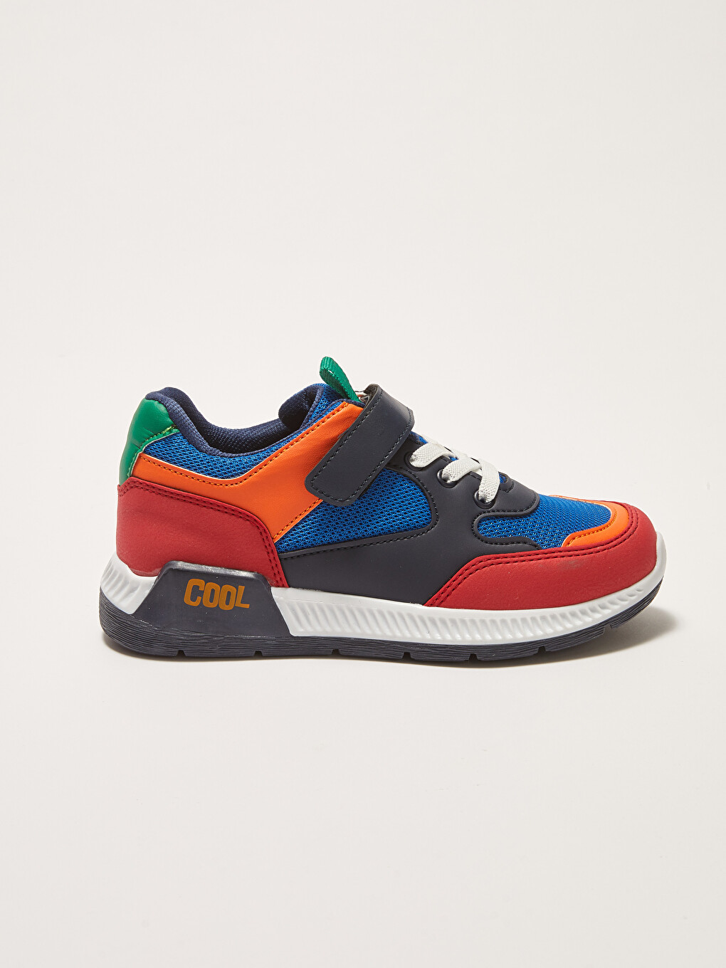Color Block Laces & Hook-and-Loop Boys' Sneakers-1
