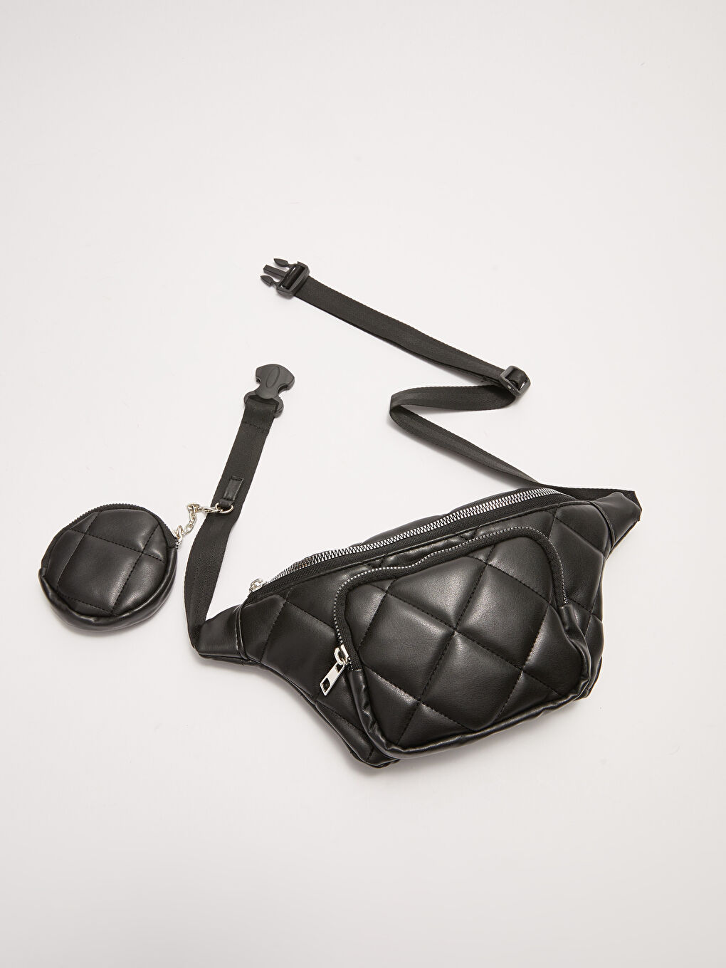 Leather Look Coin Accessory Waist Bag-4