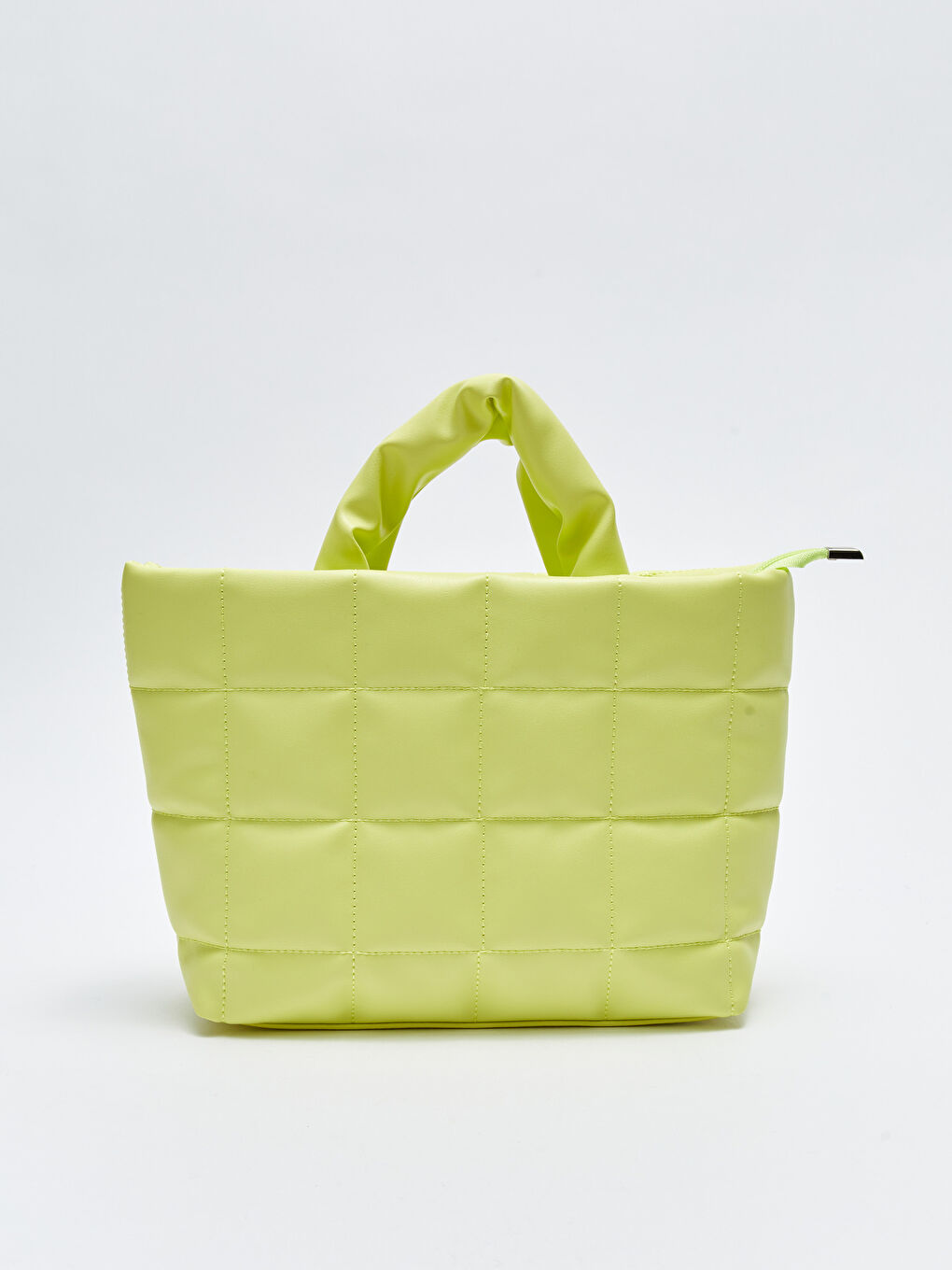 Yeşil Deri Görünümlü Kapitone Kadın Kol Çantası-4