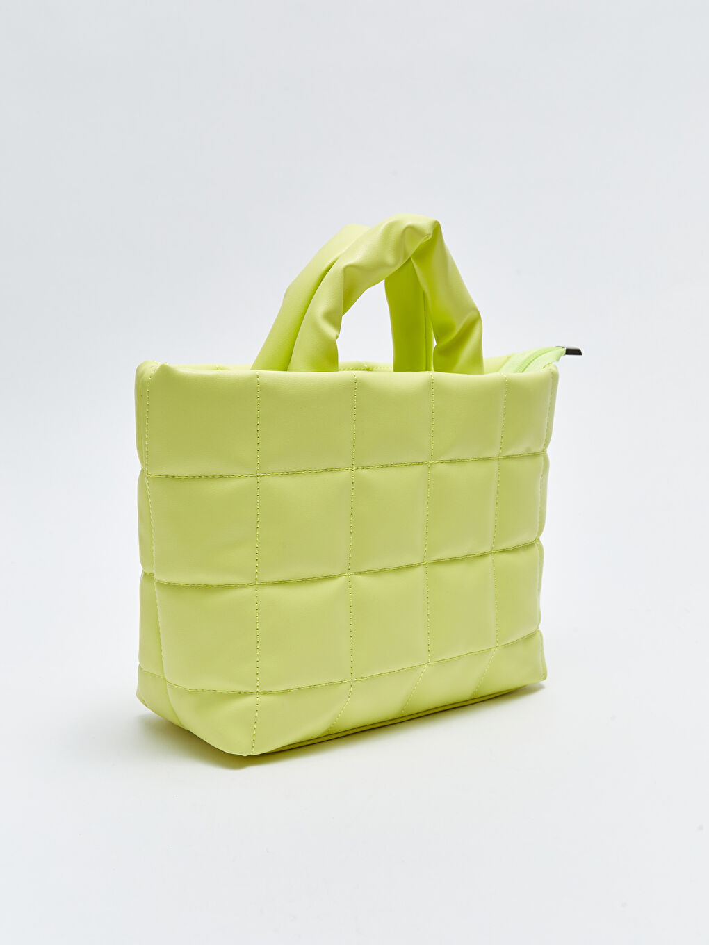 Yeşil Deri Görünümlü Kapitone Kadın Kol Çantası-5