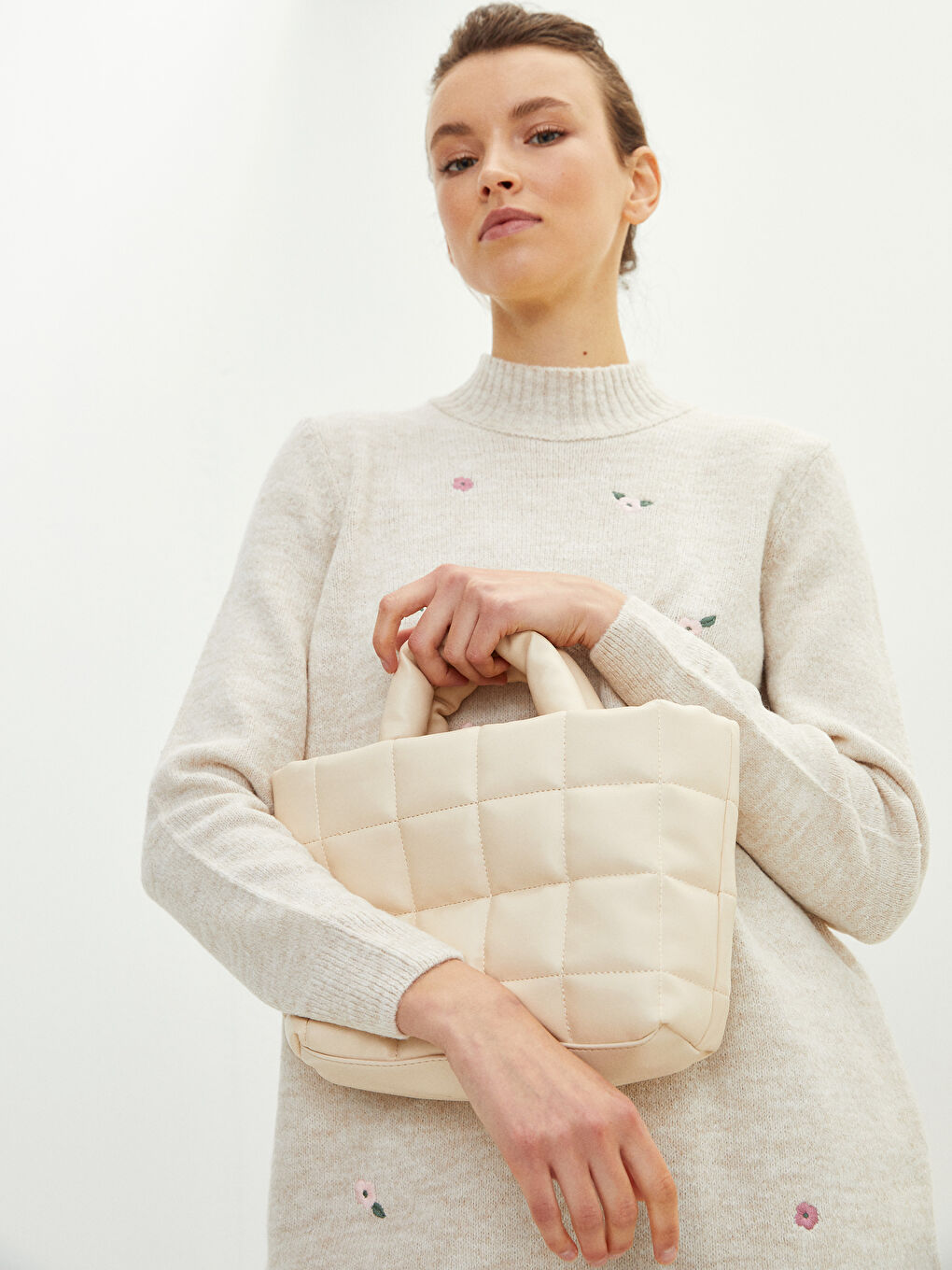 LCW ACCESSORIES Leather Look Quilted Women's Handbag -S2BD61Z8-CR8