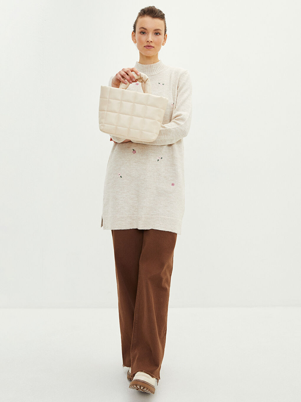 LCW ACCESSORIES Leather Look Quilted Women's Handbag -S2BD61Z8-CR8