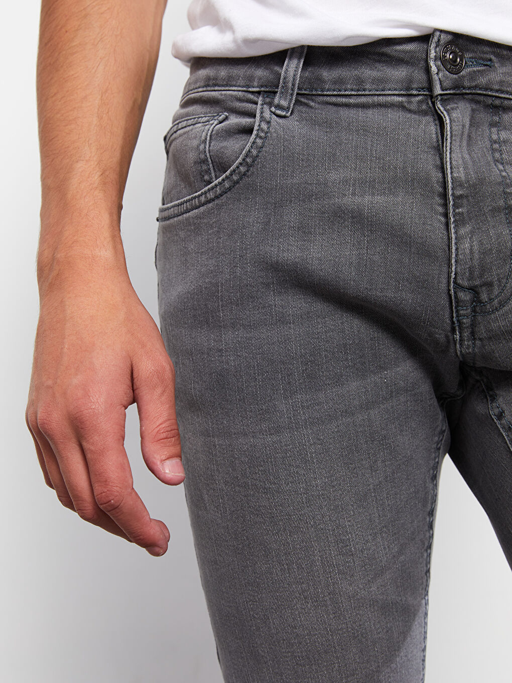 Gri 750 Slim Fit Erkek Jean Pantolon-4