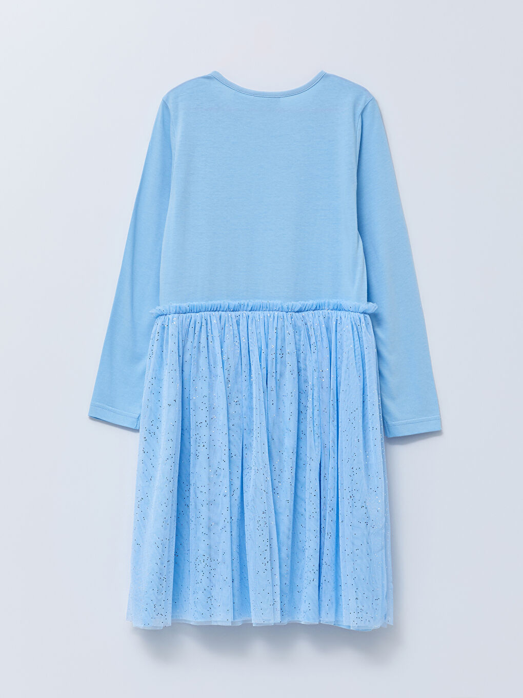 Crew Neck Elsa Printed Long Sleeve Girls' Dress -S2BE44Z4-FND