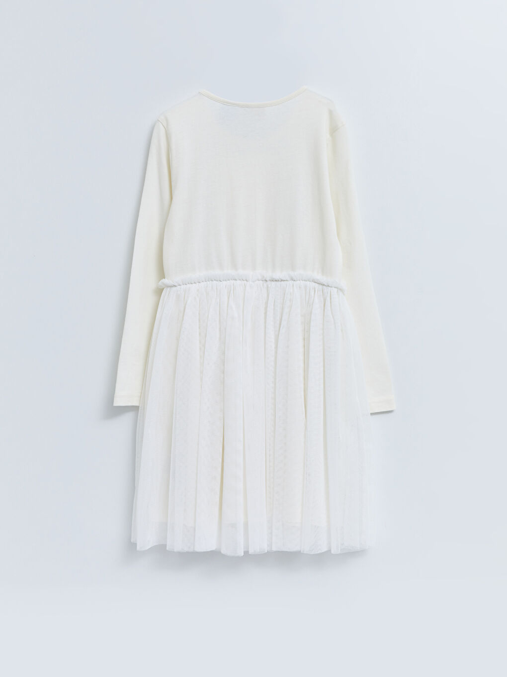 Платье с круглым вырезом, принтом Эльзы и длинным рукавом для девочек-1