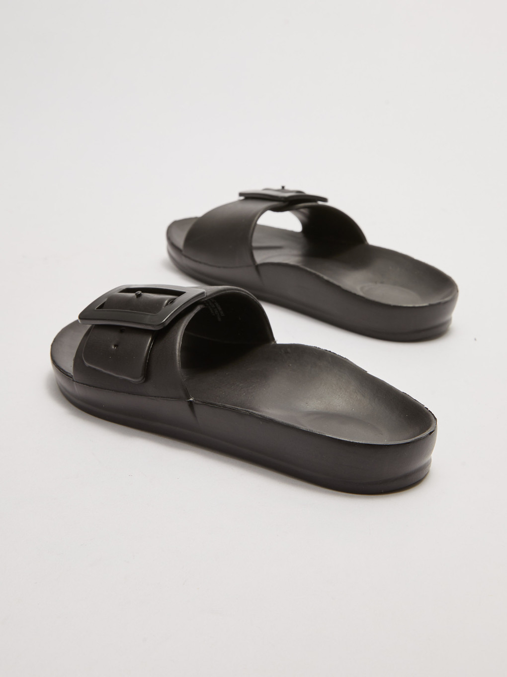 Single Band Buckle Detail Women's Slippers-9