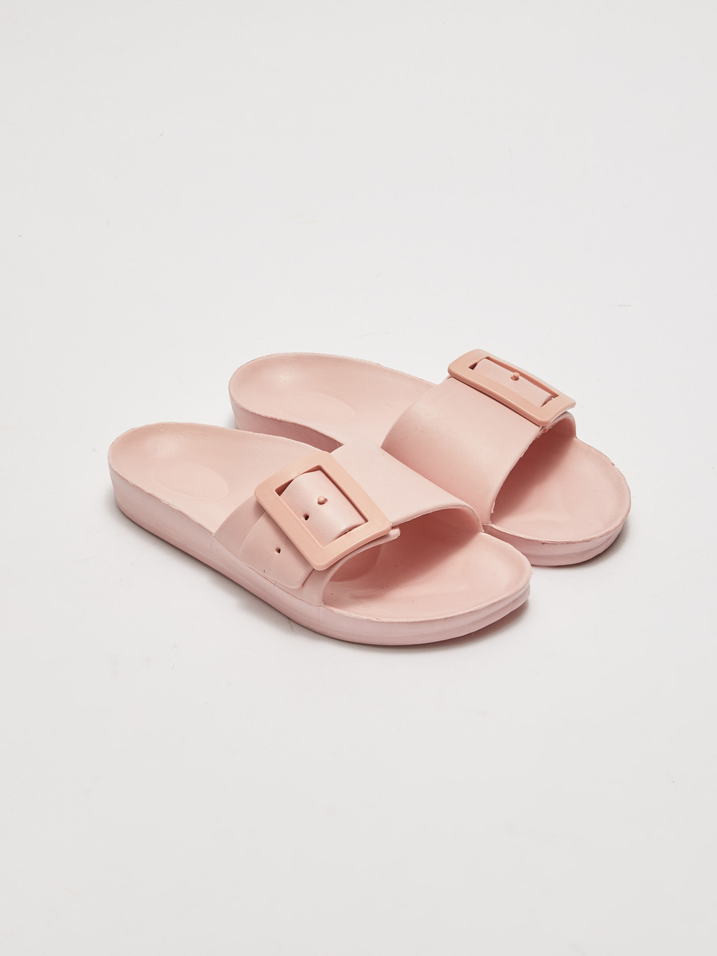 Single Band Buckle Detail Women's Slippers
