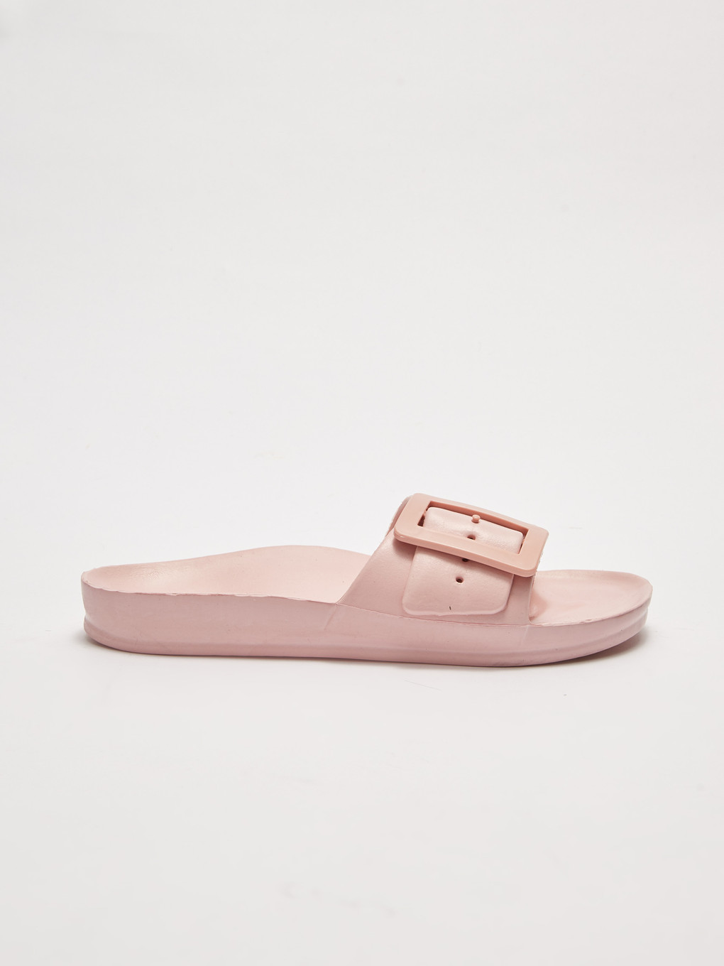 Single Band Buckle Detail Women's Slippers-1