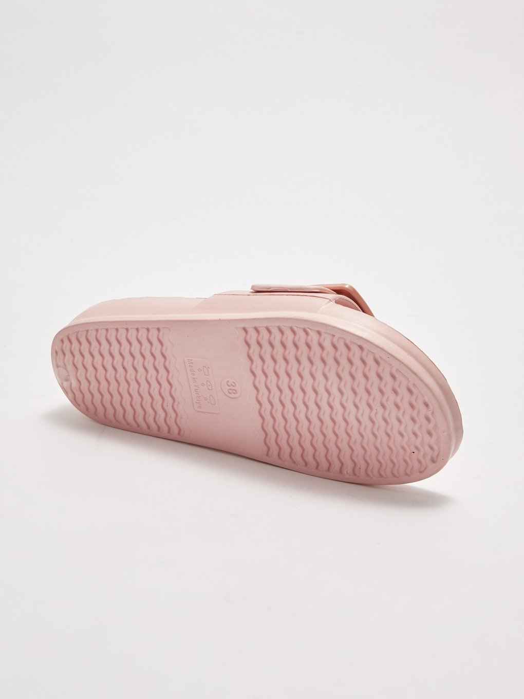 Single Band Buckle Detail Women's Slippers-3