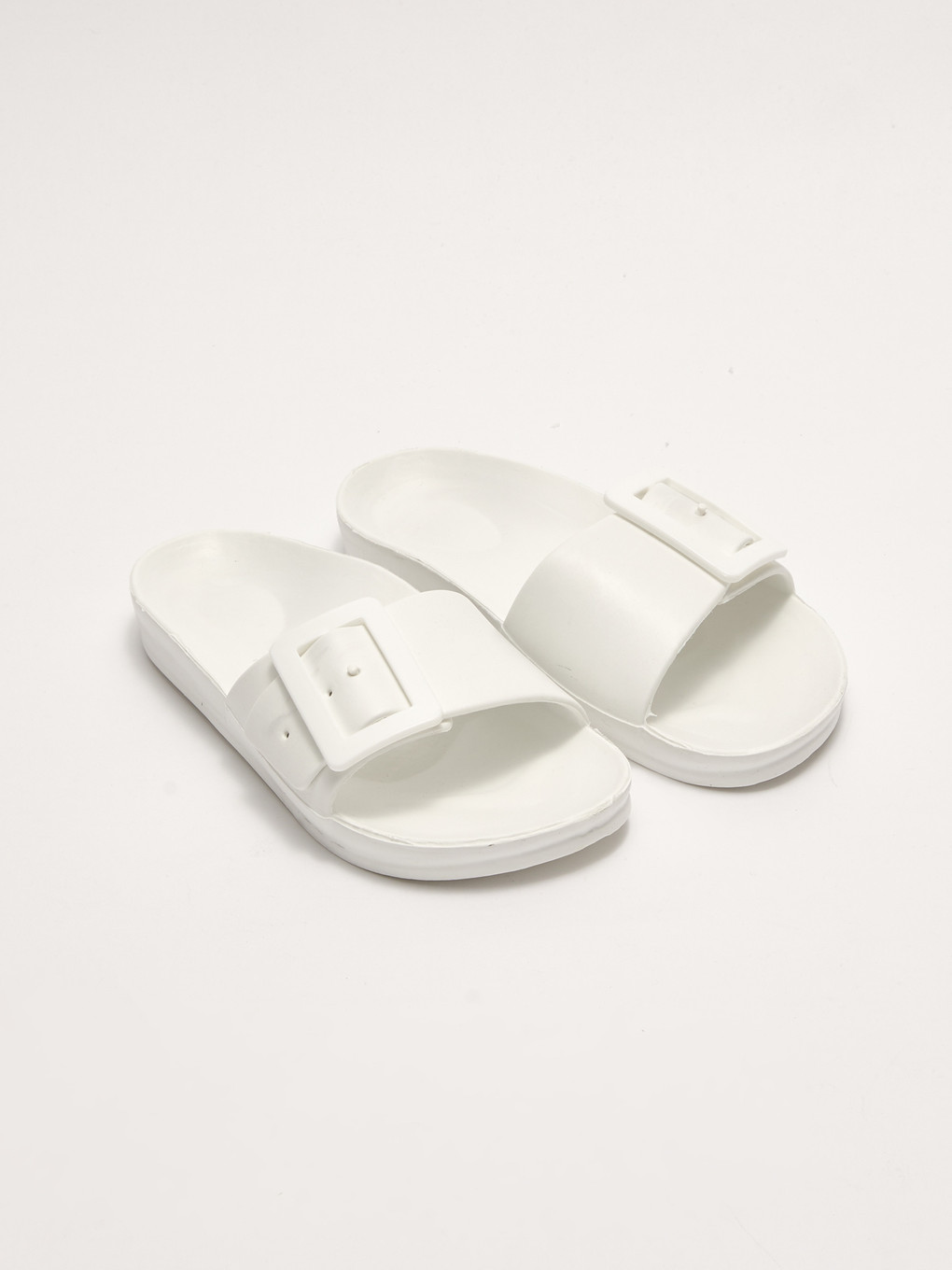 Single Band Buckle Detail Women's Slippers