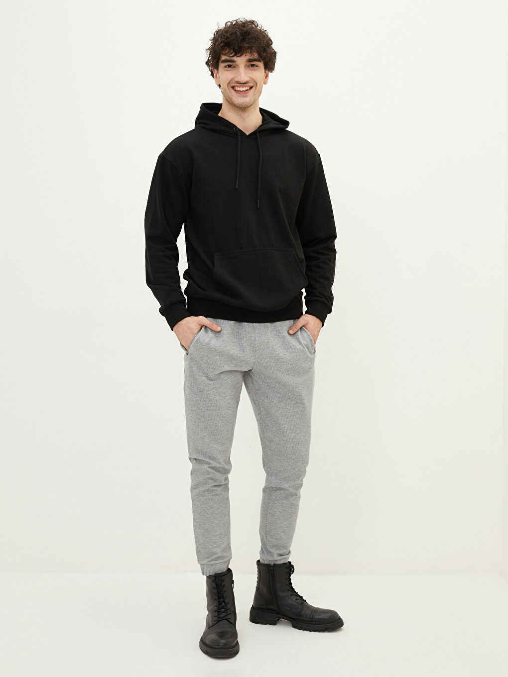 Gri Slim Fit Erkek Eşofman Altı-1