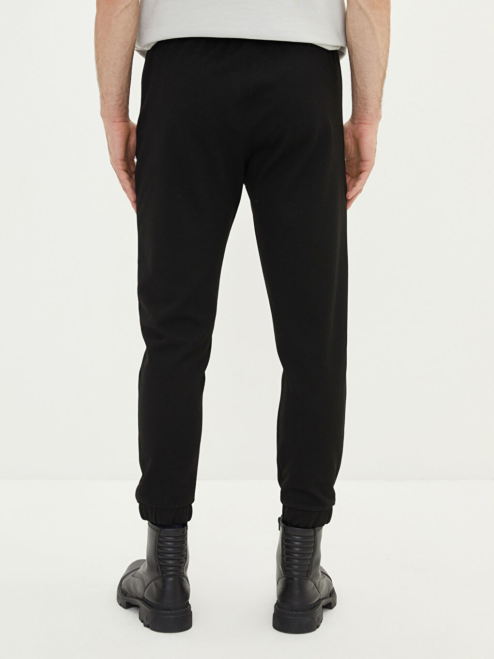 Siyah Slim Fit Erkek Eşofman Altı-4