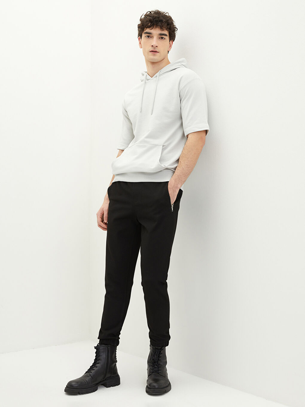 Siyah Slim Fit Erkek Eşofman Altı